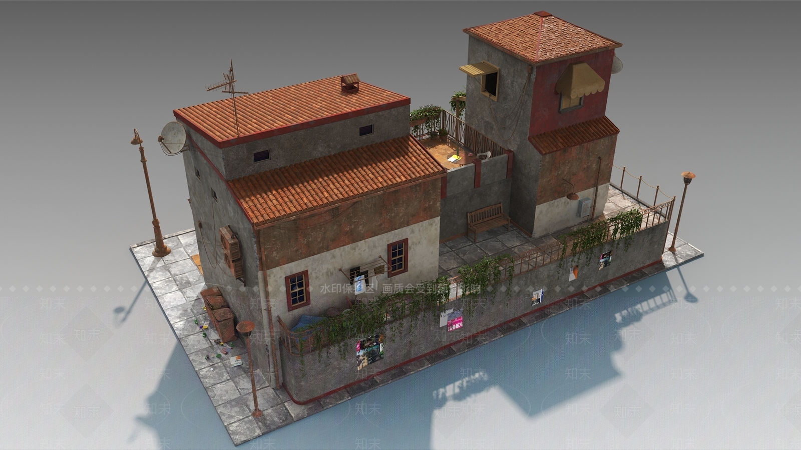 现代复古其他公共建筑3D模型下载【ID:1180151045】
