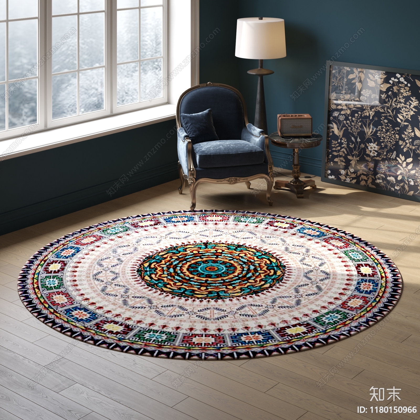 圆形花纹地毯贴图下载【ID:1180150966】