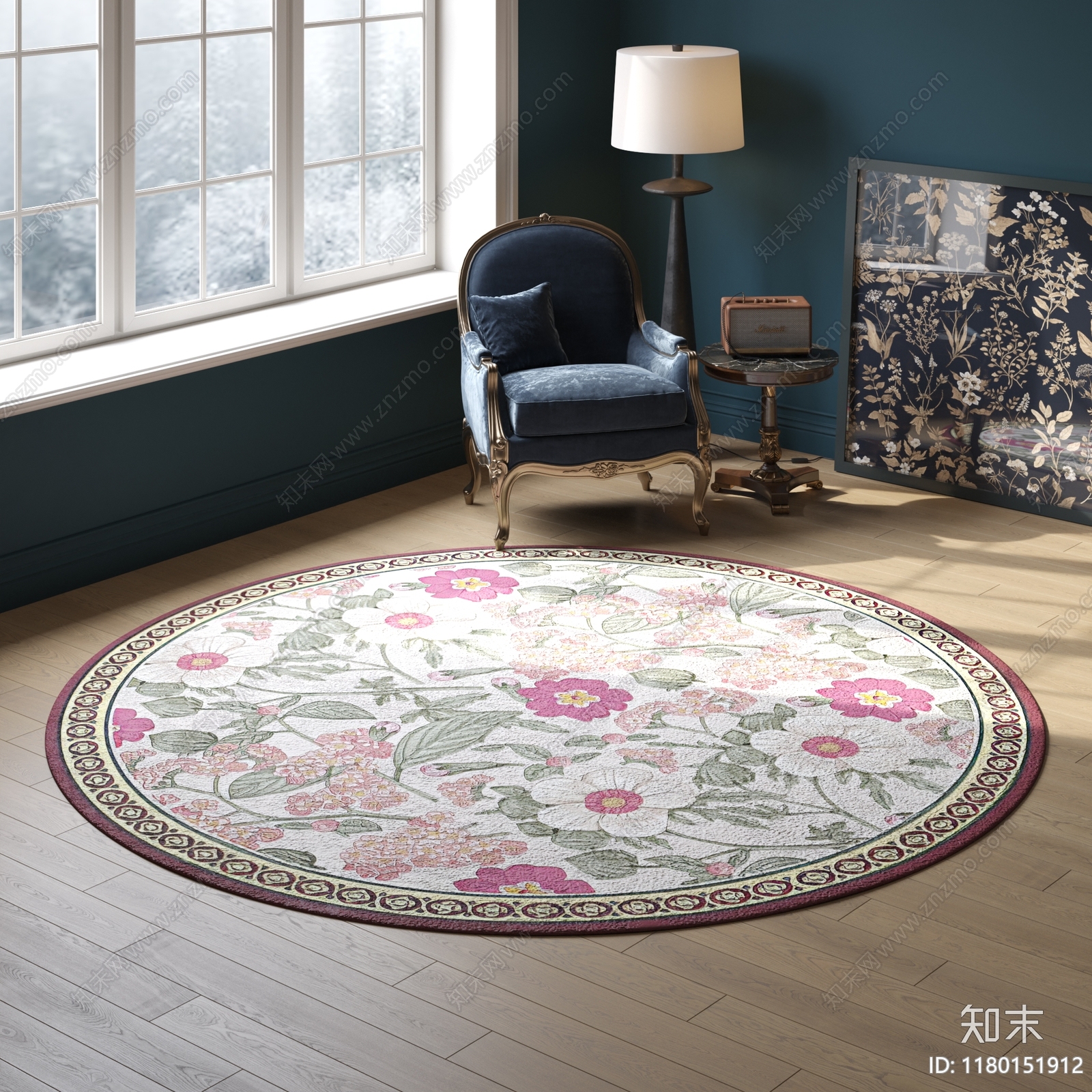 圆形花纹地毯贴图下载【ID:1180151912】