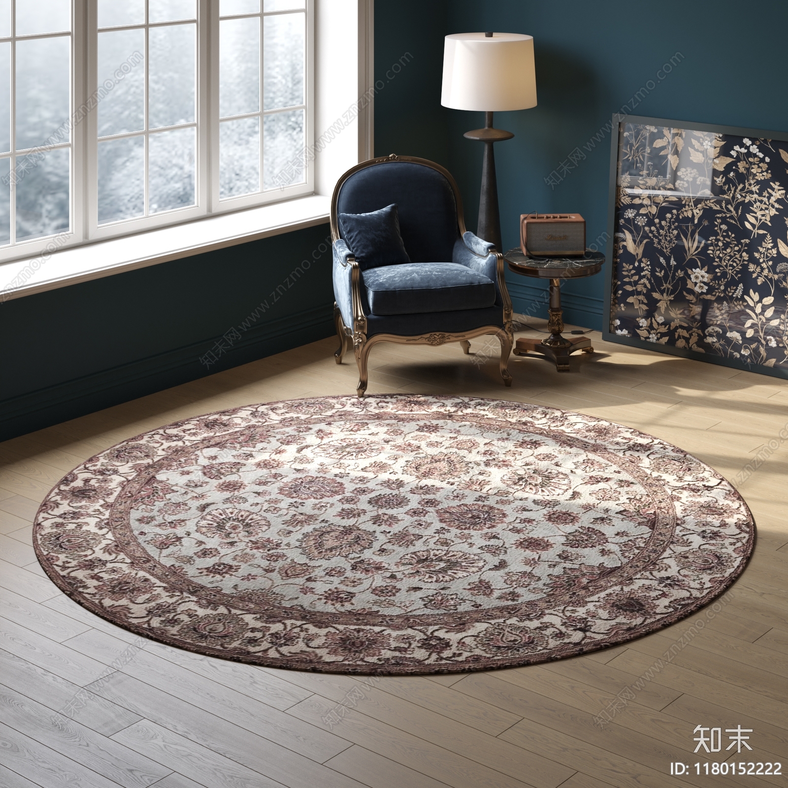 圆形花纹地毯贴图下载【ID:1180152222】