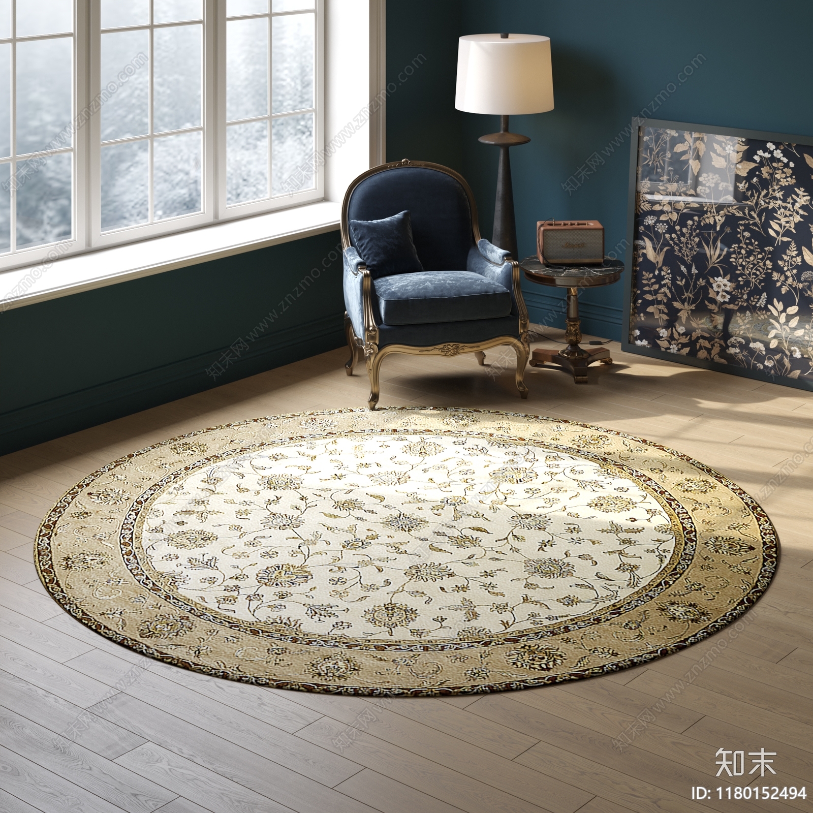 圆形花纹地毯贴图下载【ID:1180152494】