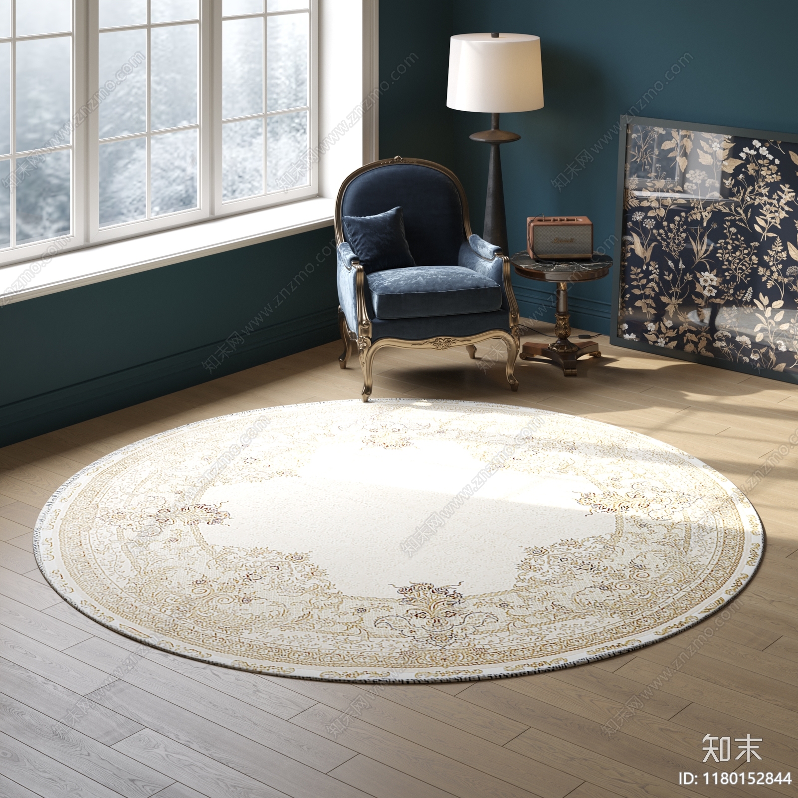 圆形花纹地毯贴图下载【ID:1180152844】