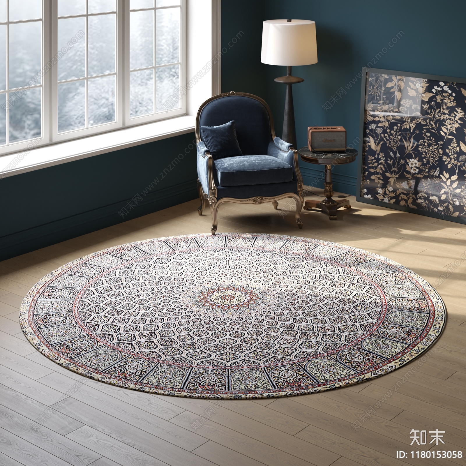 圆形花纹地毯贴图下载【ID:1180153058】