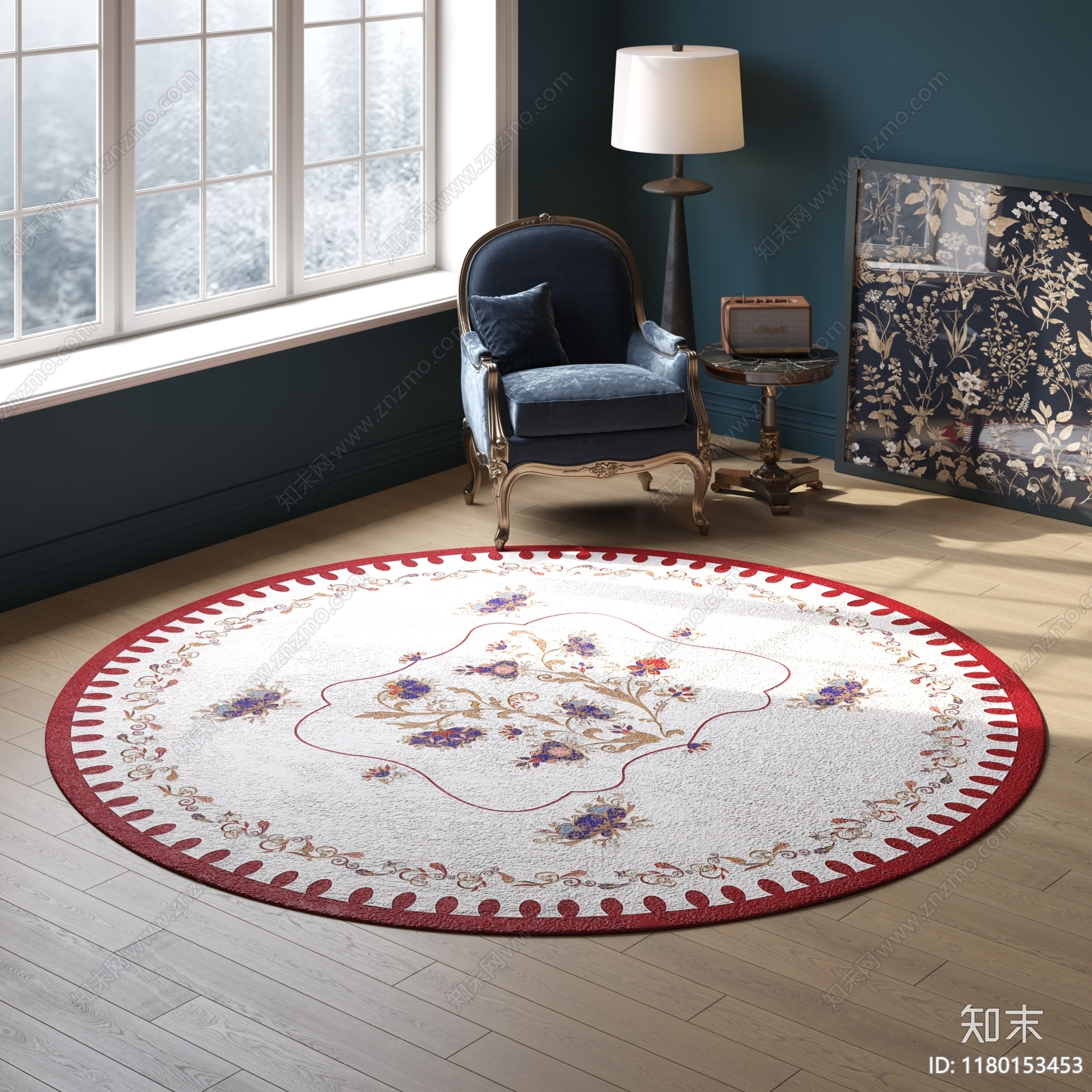 圆形花纹地毯贴图下载【ID:1180153453】