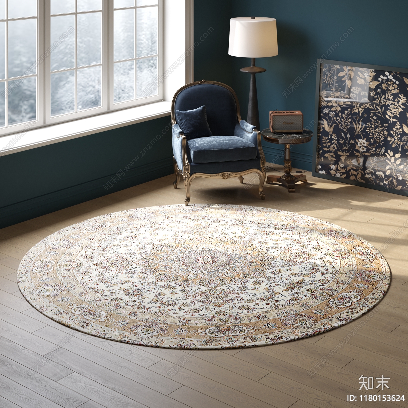 圆形花纹地毯贴图下载【ID:1180153624】