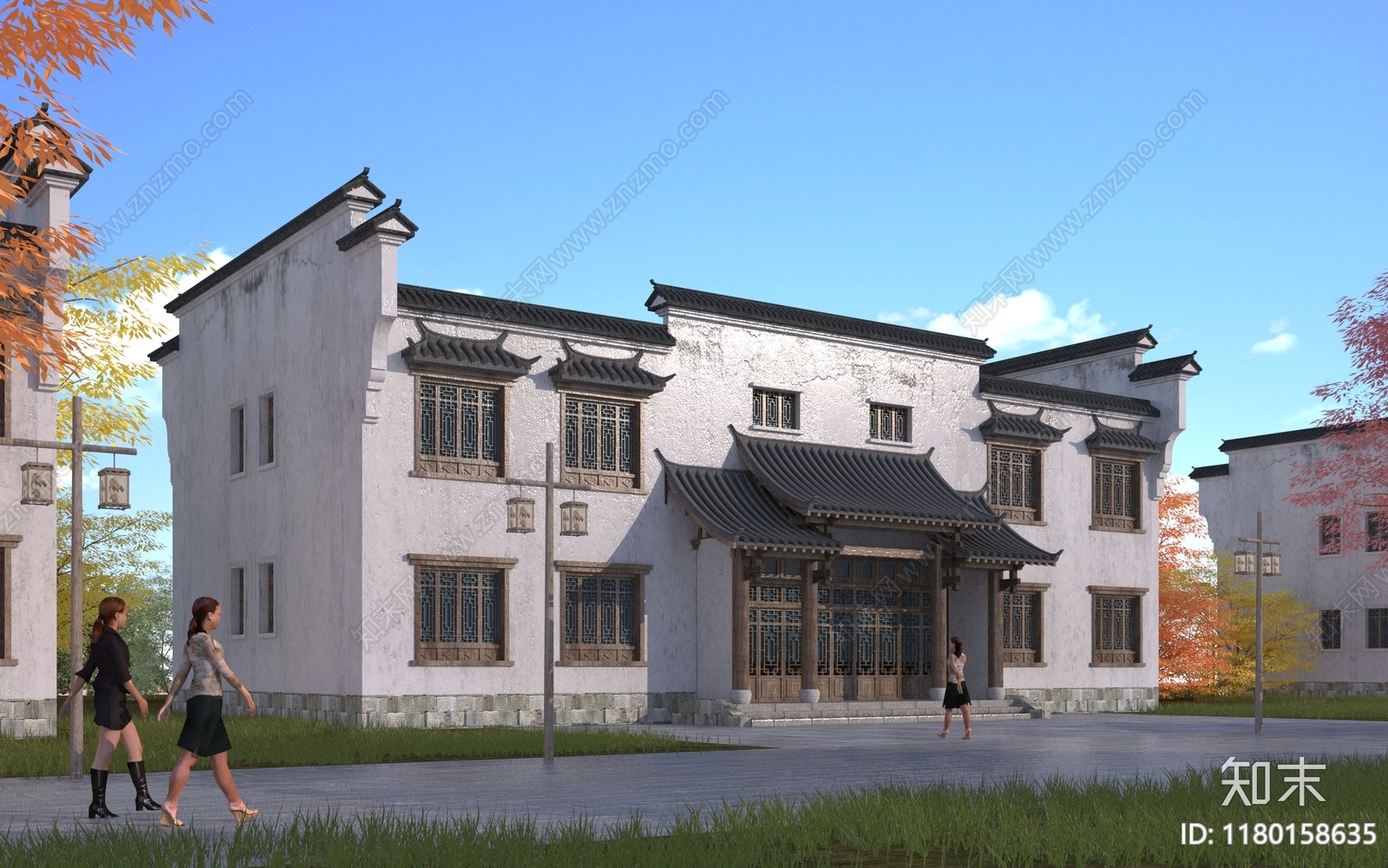 中式新中式古建3D模型下载【ID:1180158635】