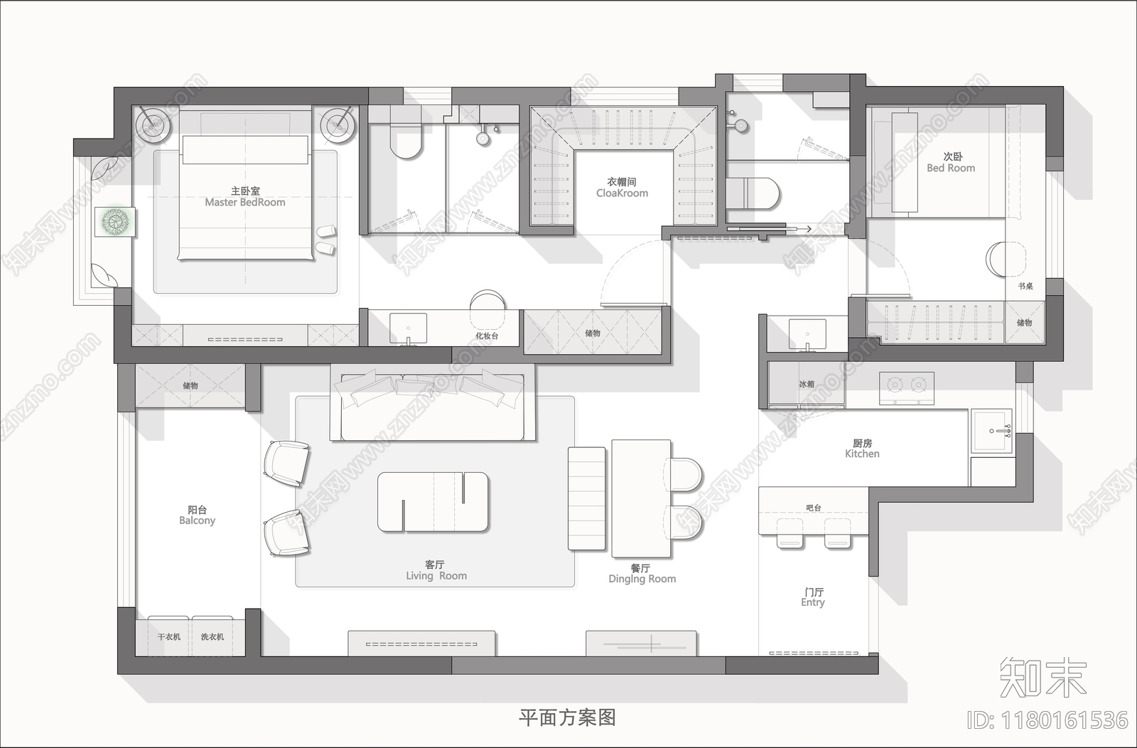 现代综合家具图库cad施工图下载【ID:1180161536】