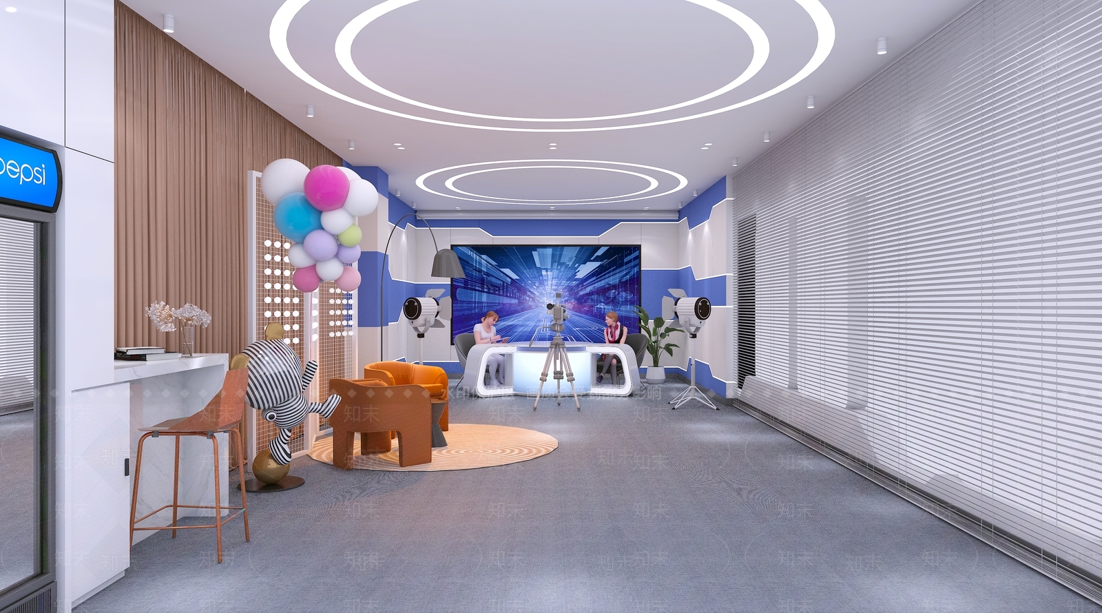 现代直播间3D模型下载【ID:1180162877】