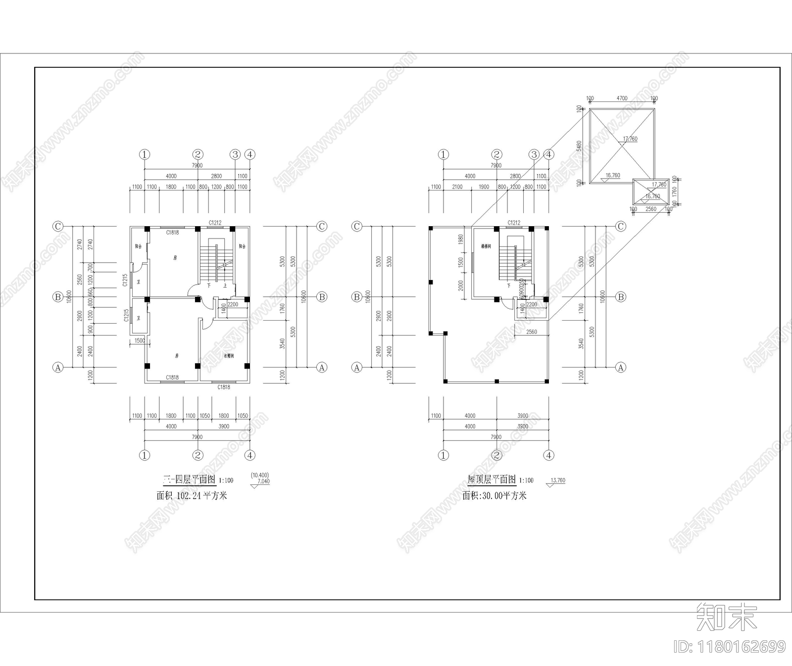 现代其他居住建筑cad施工图下载【ID:1180162699】