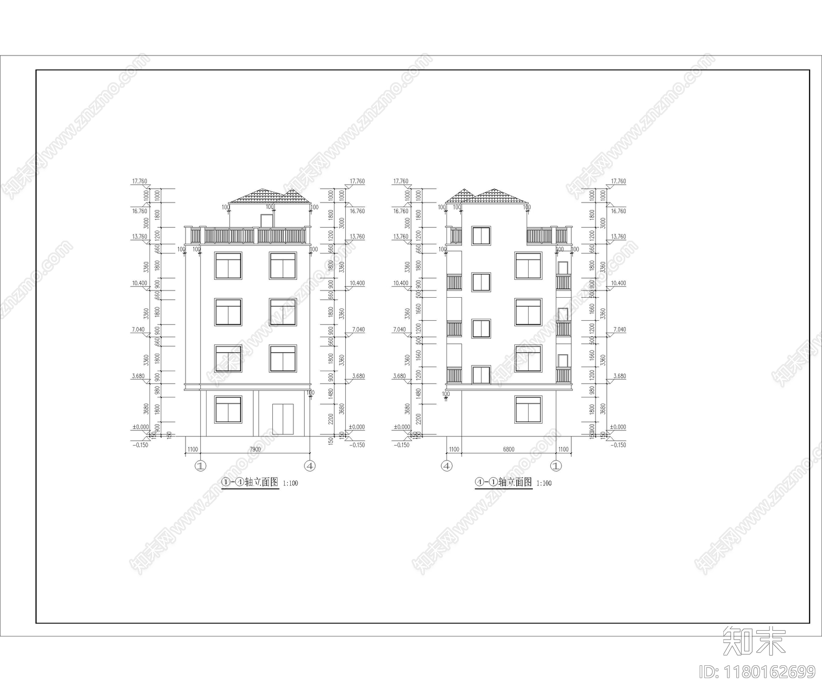 现代其他居住建筑cad施工图下载【ID:1180162699】