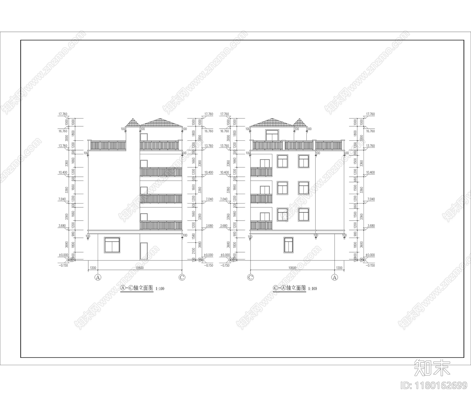 现代其他居住建筑cad施工图下载【ID:1180162699】