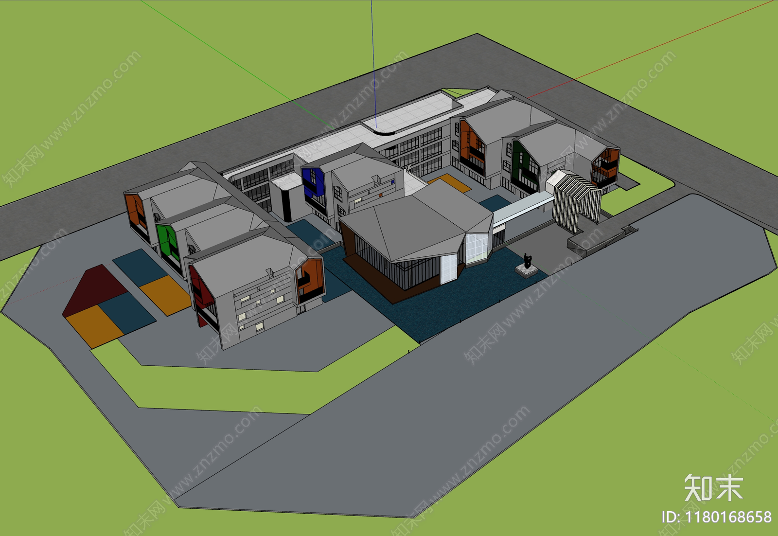 现代幼儿园SU模型下载【ID:1180168658】