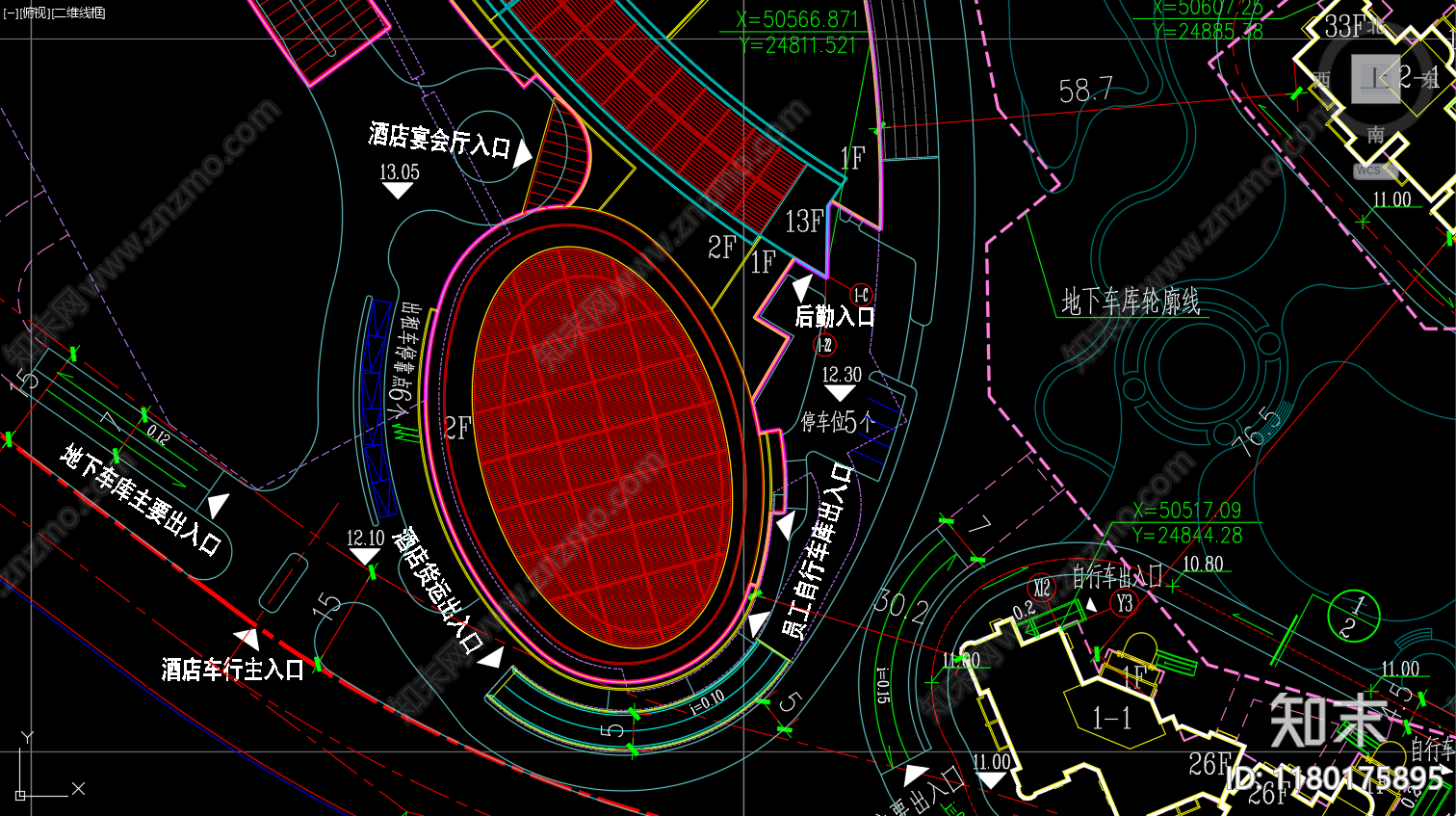 现代酒店建筑施工图下载【ID:1180175895】