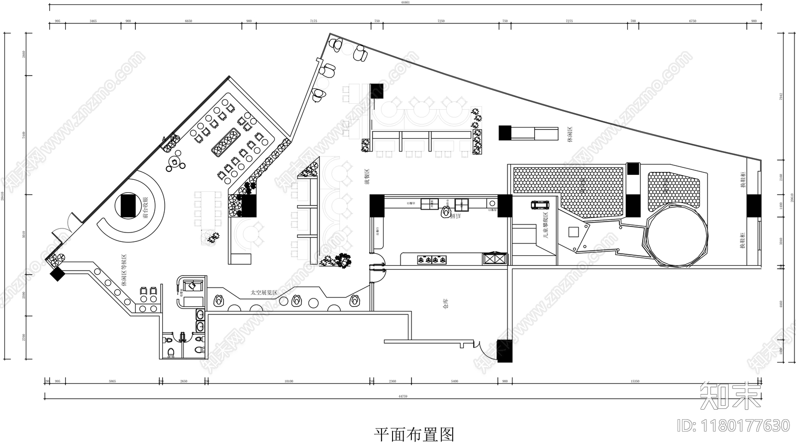 现代其他餐饮空间cad施工图下载【ID:1180177630】