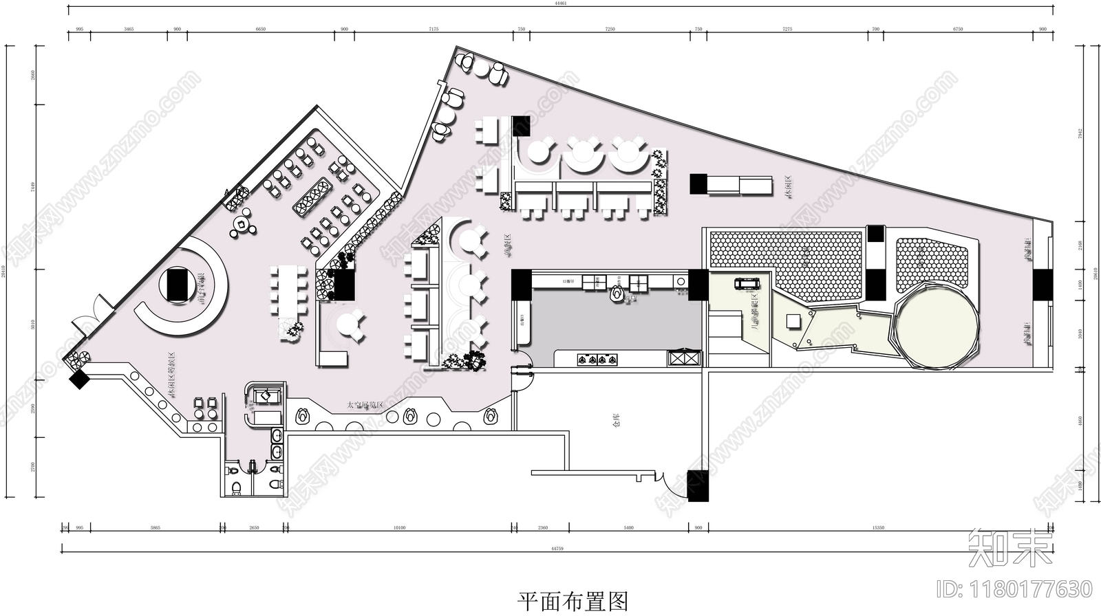 现代其他餐饮空间cad施工图下载【ID:1180177630】