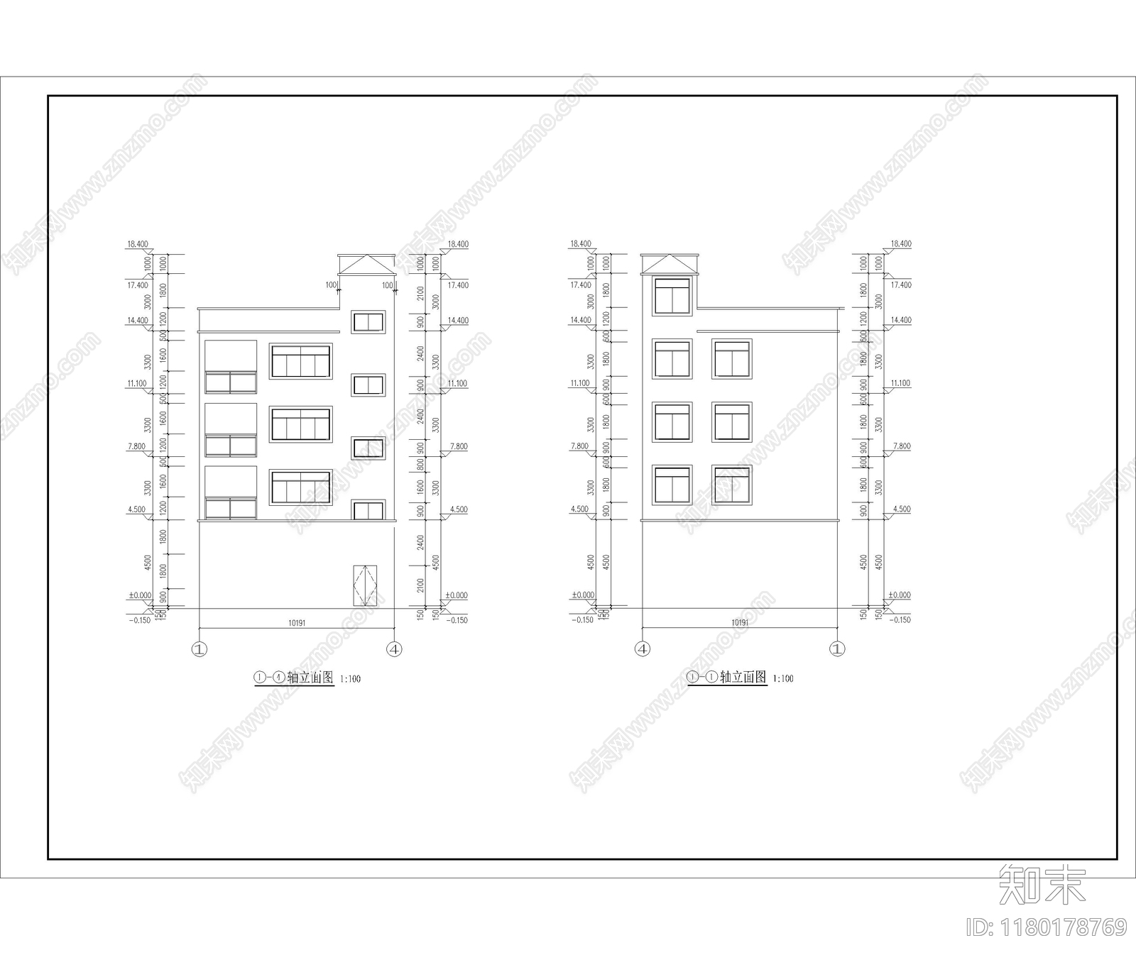 现代其他居住建筑cad施工图下载【ID:1180178769】