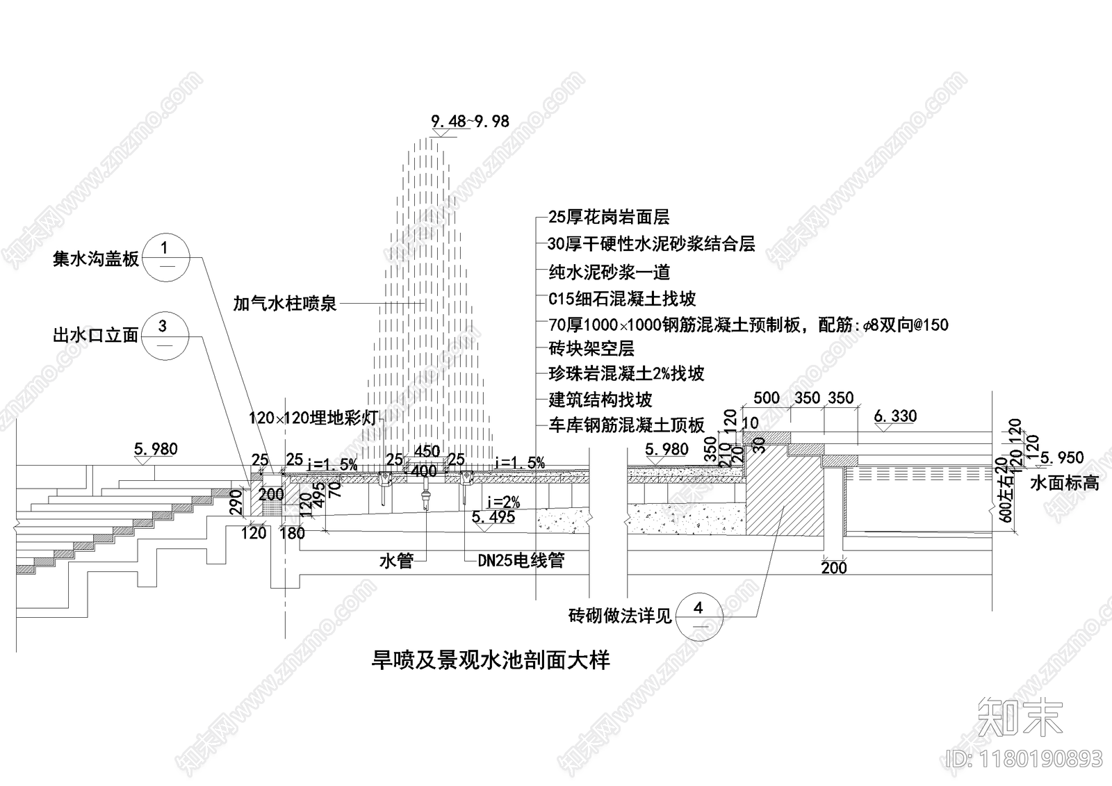 水景施工图下载【ID:1180190893】