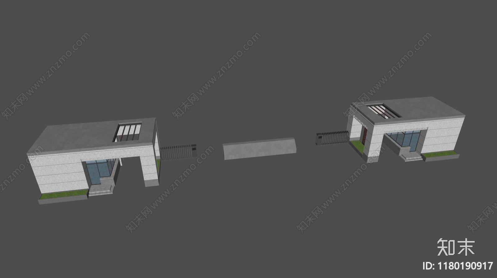 现代入口大门SU模型下载【ID:1180190917】