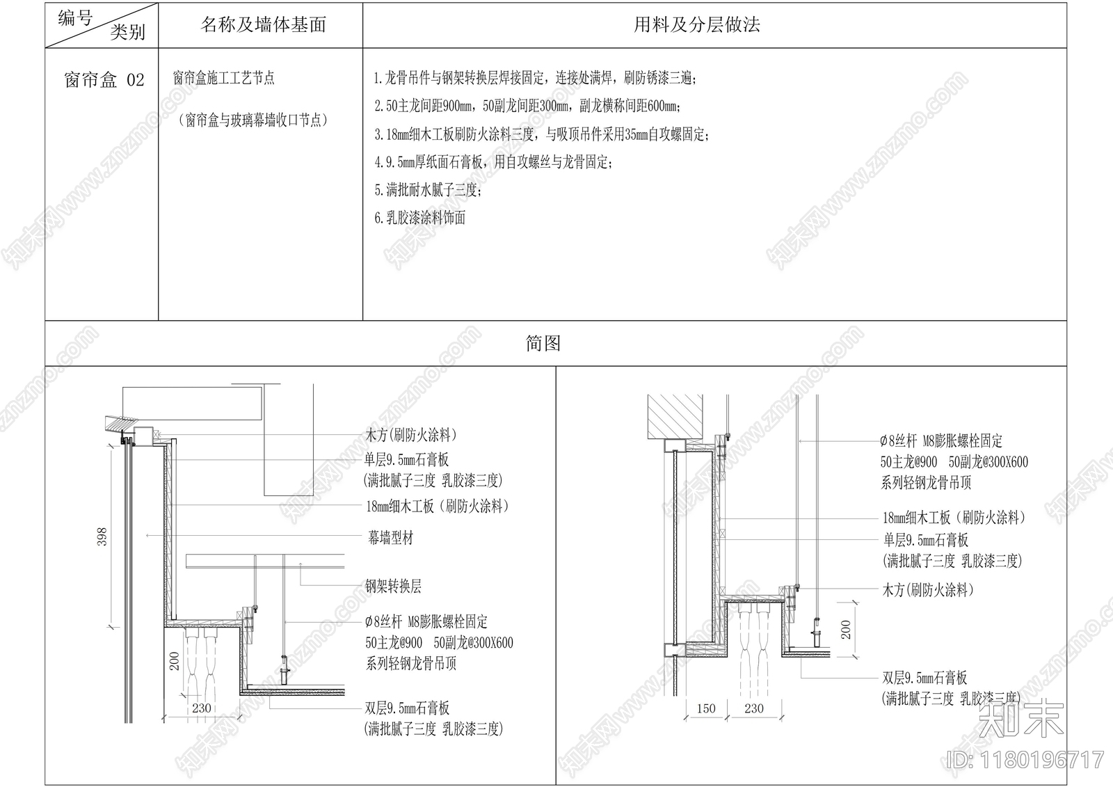 现代吊顶节点施工图下载【ID:1180196717】