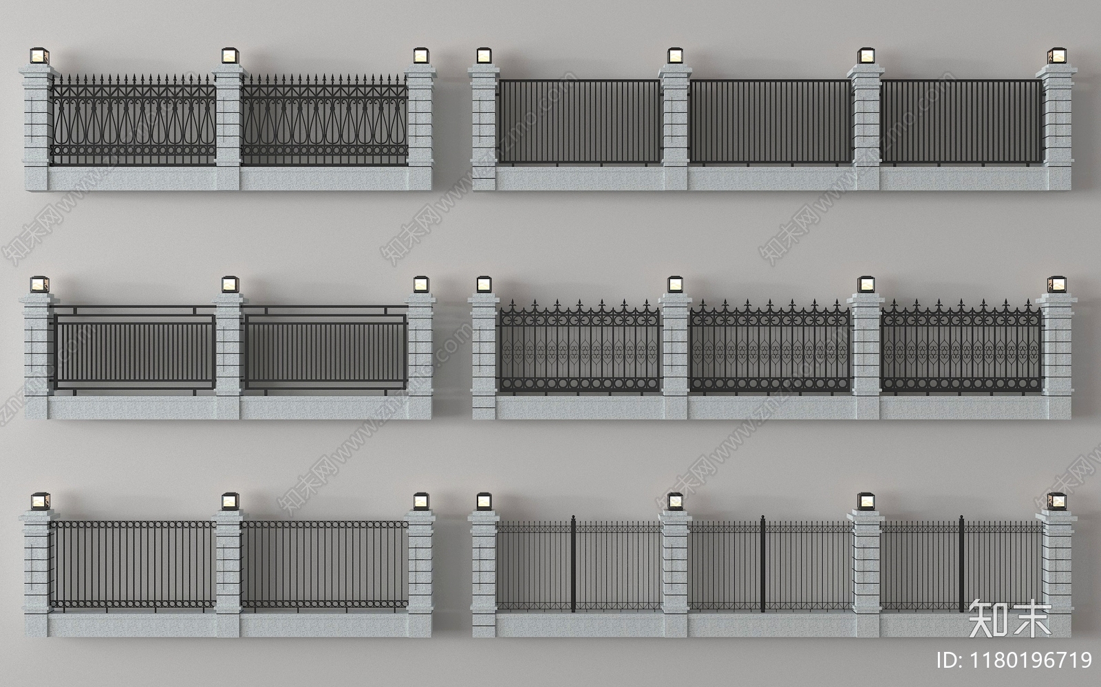 简欧围墙3D模型下载【ID:1180196719】