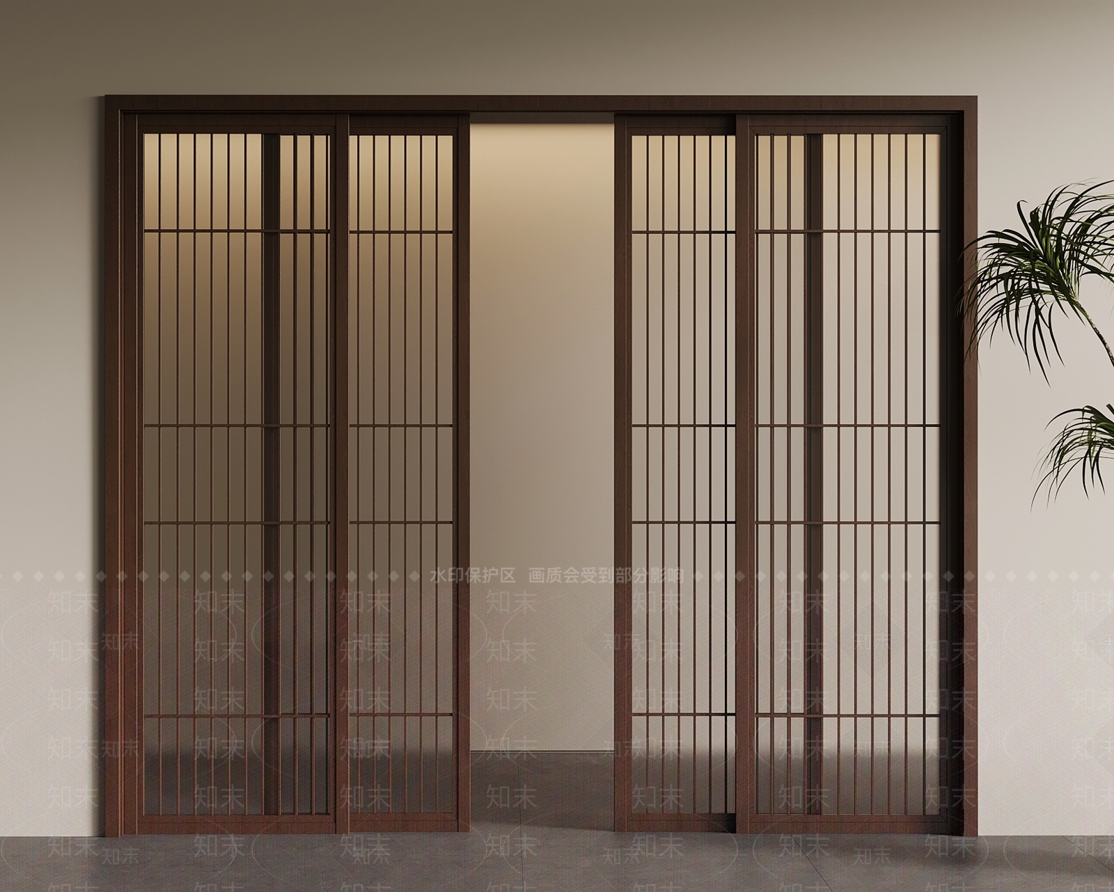 中古推拉门SU模型下载【ID:1180219785】