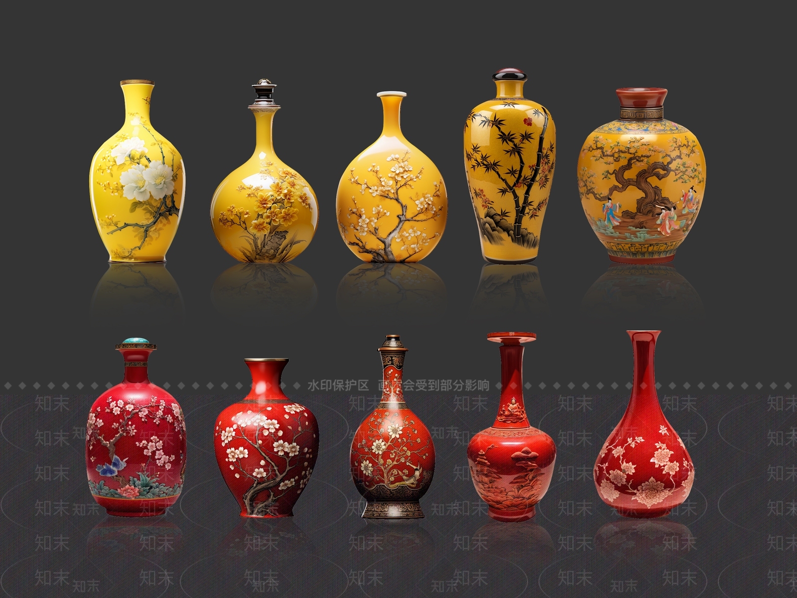 新中式中式花瓶3D模型下载【ID:1180219819】