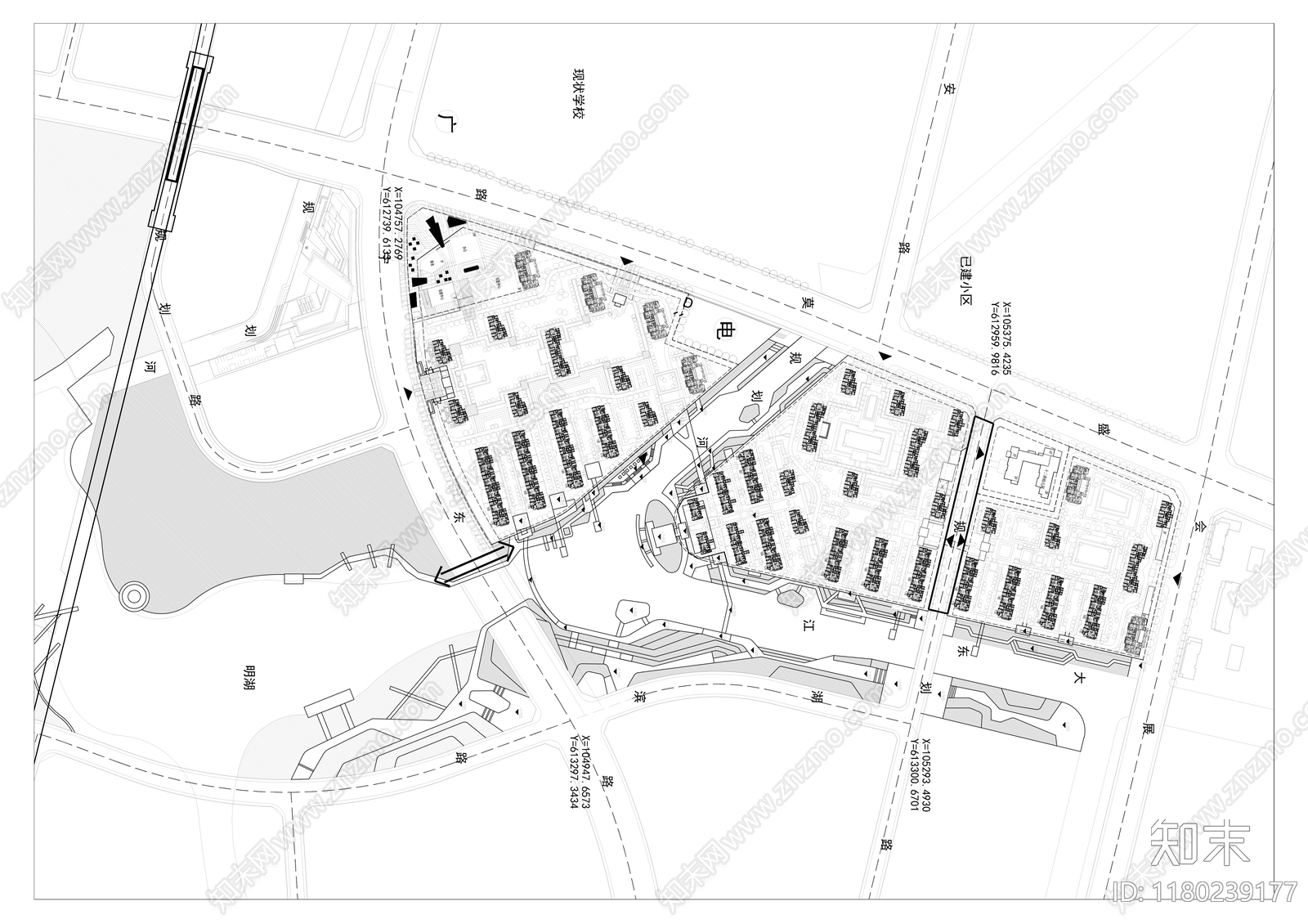 现代住宅楼建筑cad施工图下载【ID:1180239177】