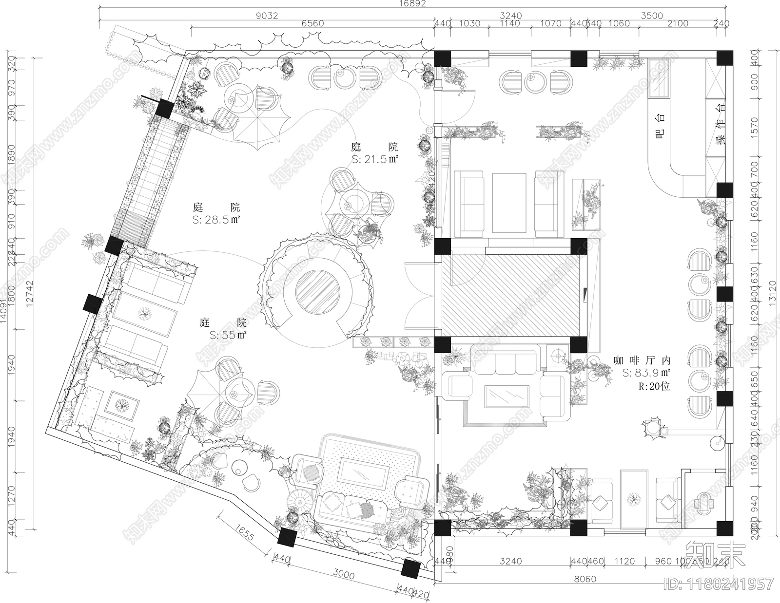 现代其他餐饮空间cad施工图下载【ID:1180241957】