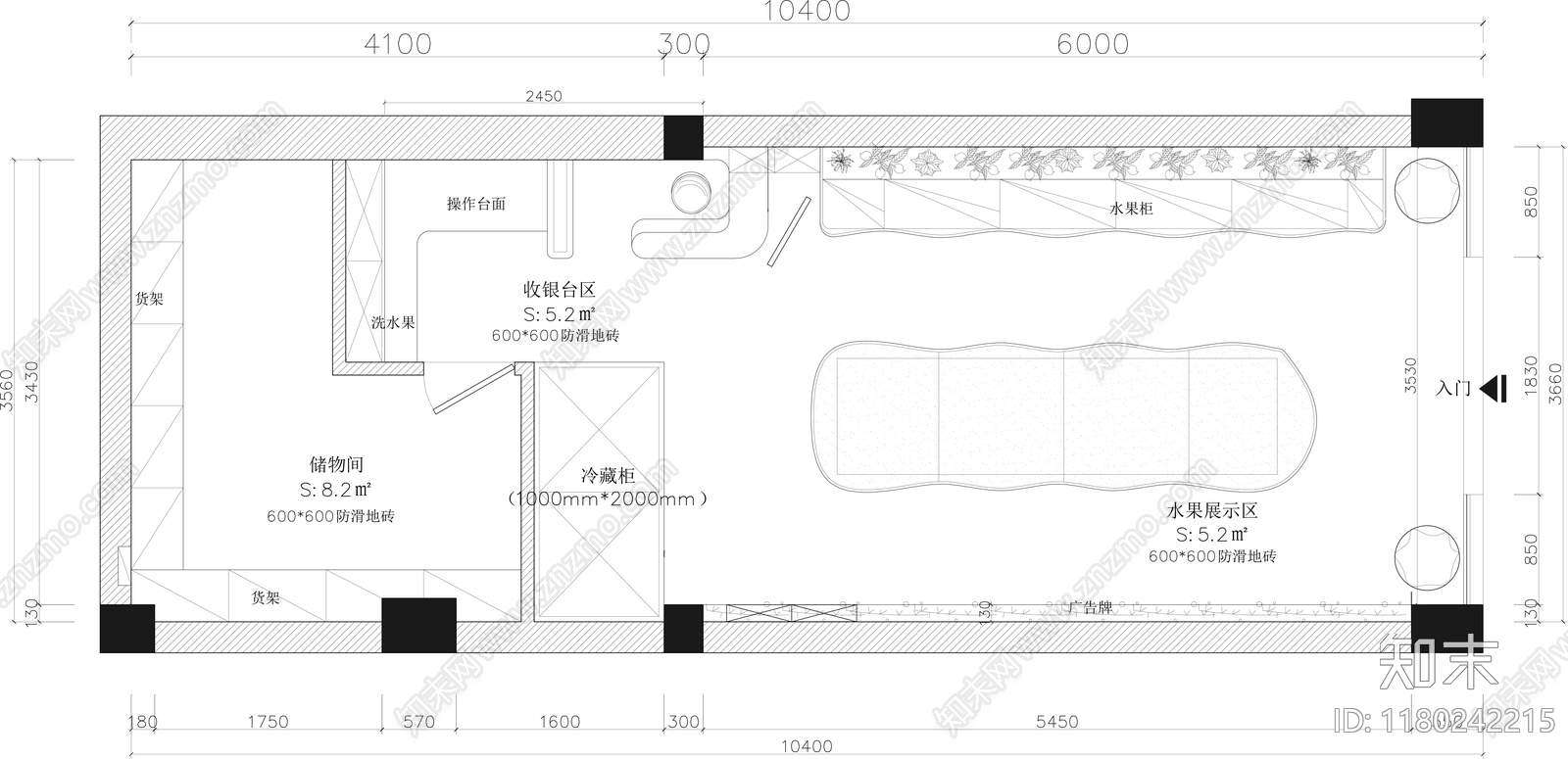 现代超市cad施工图下载【ID:1180242215】