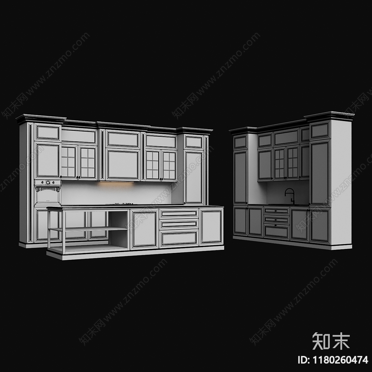 橱柜3D模型下载【ID:1180260474】