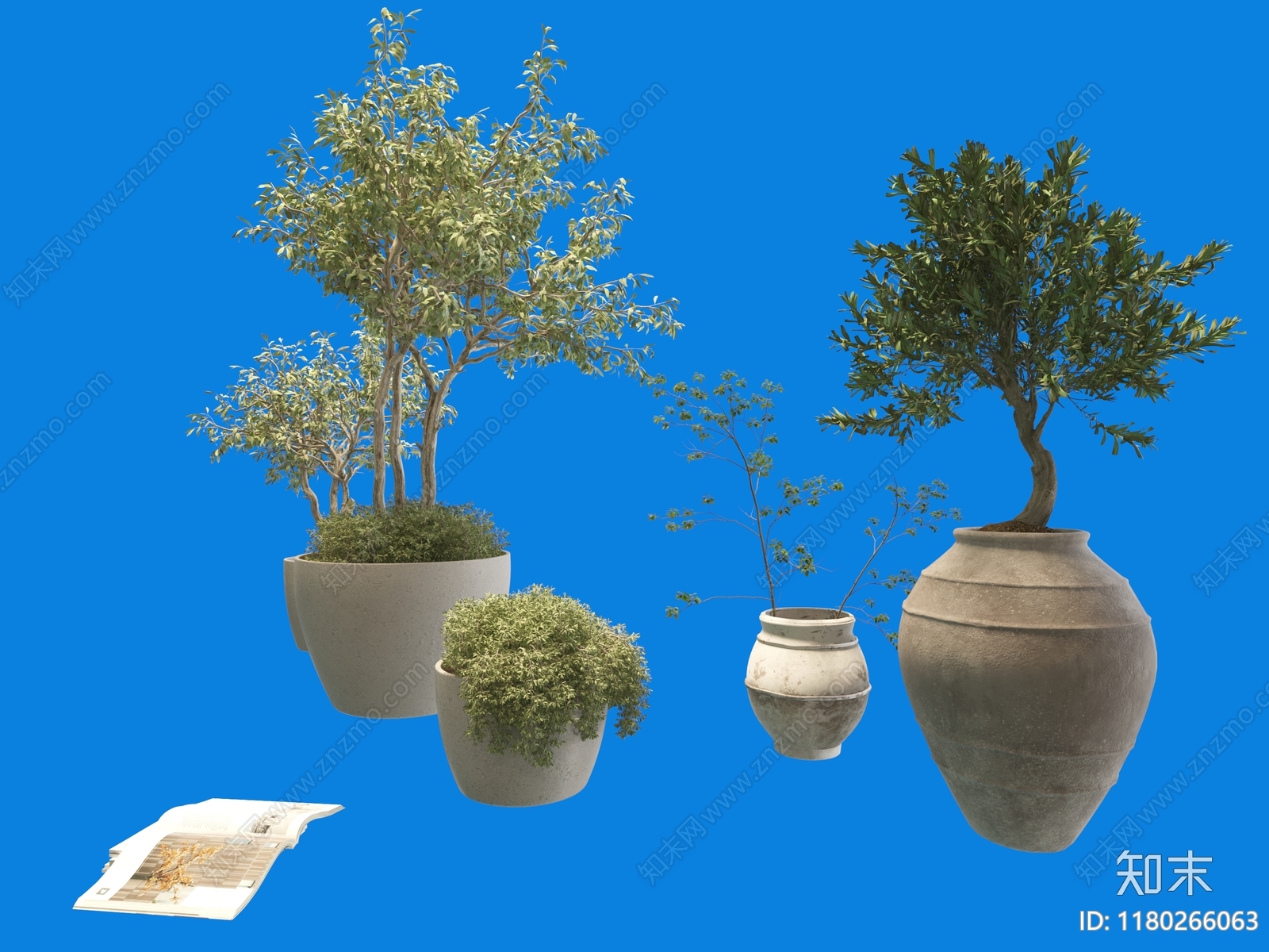 花草组合3D模型下载【ID:1180266063】