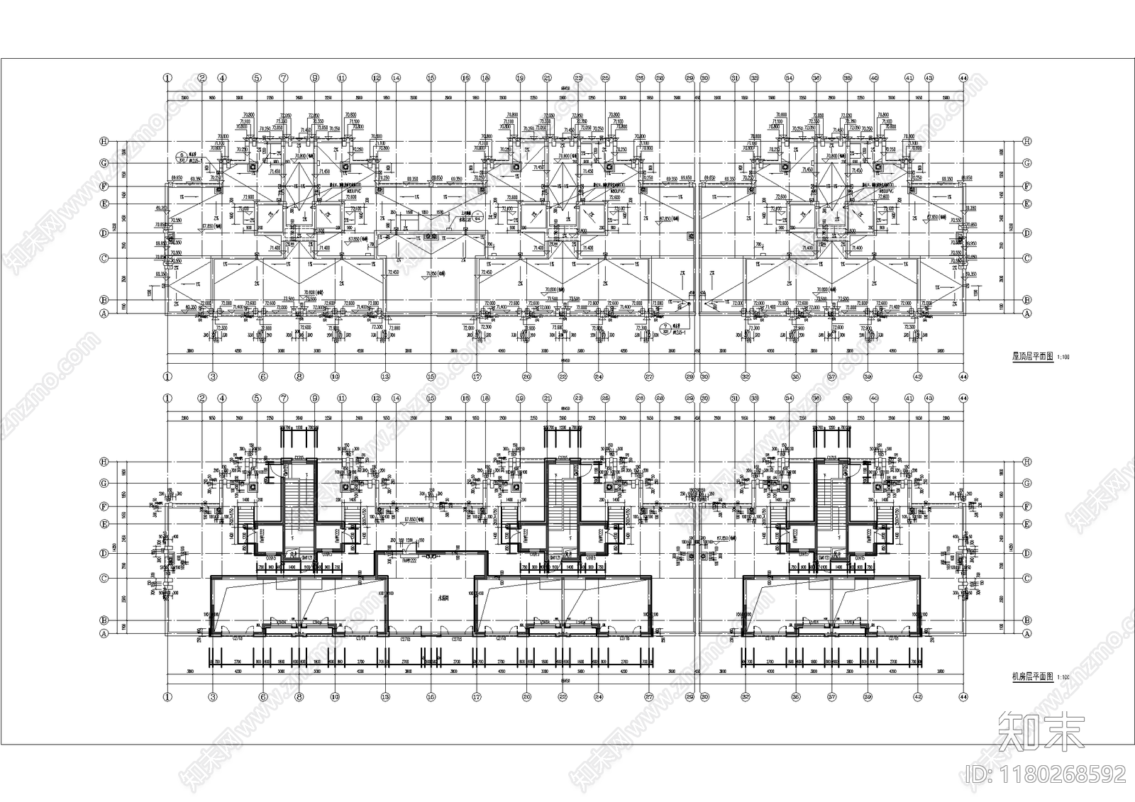 欧式住宅楼建筑施工图下载【ID:1180268592】