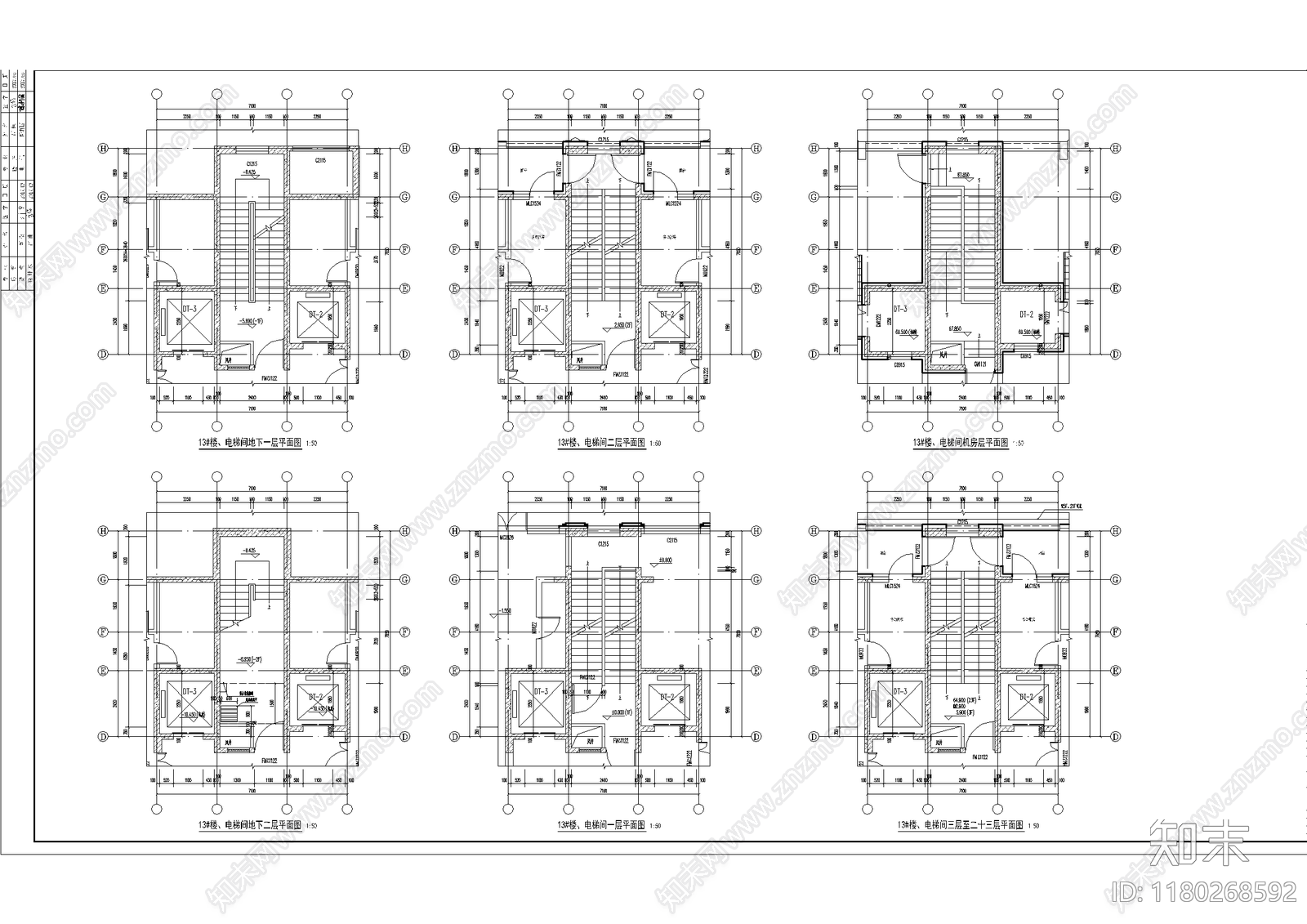 欧式住宅楼建筑施工图下载【ID:1180268592】