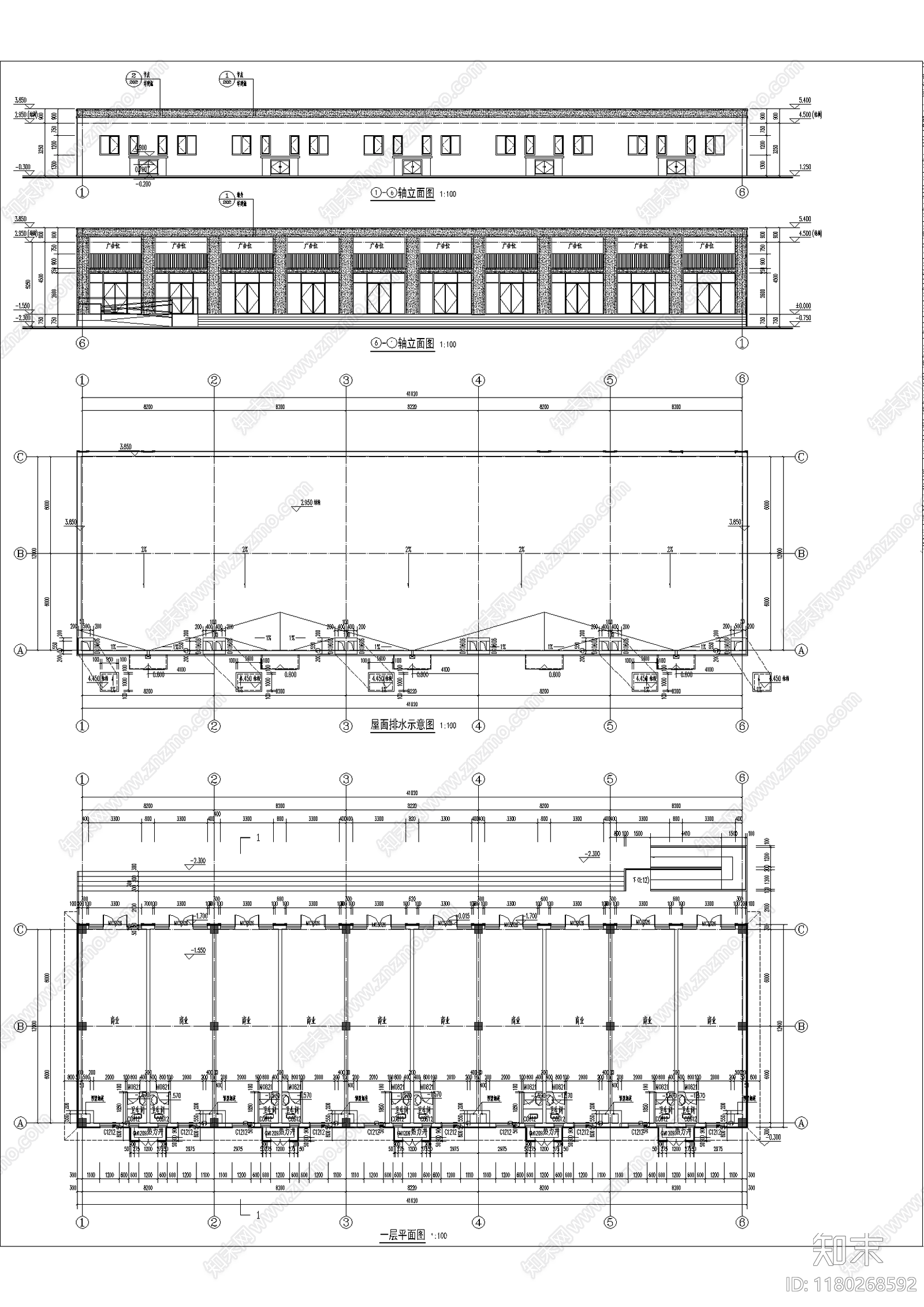 欧式住宅楼建筑施工图下载【ID:1180268592】