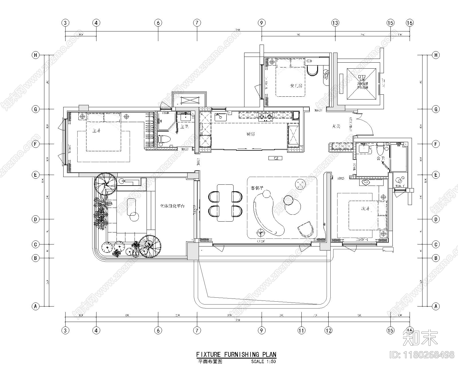 轻奢其他工装空间施工图下载【ID:1180268498】