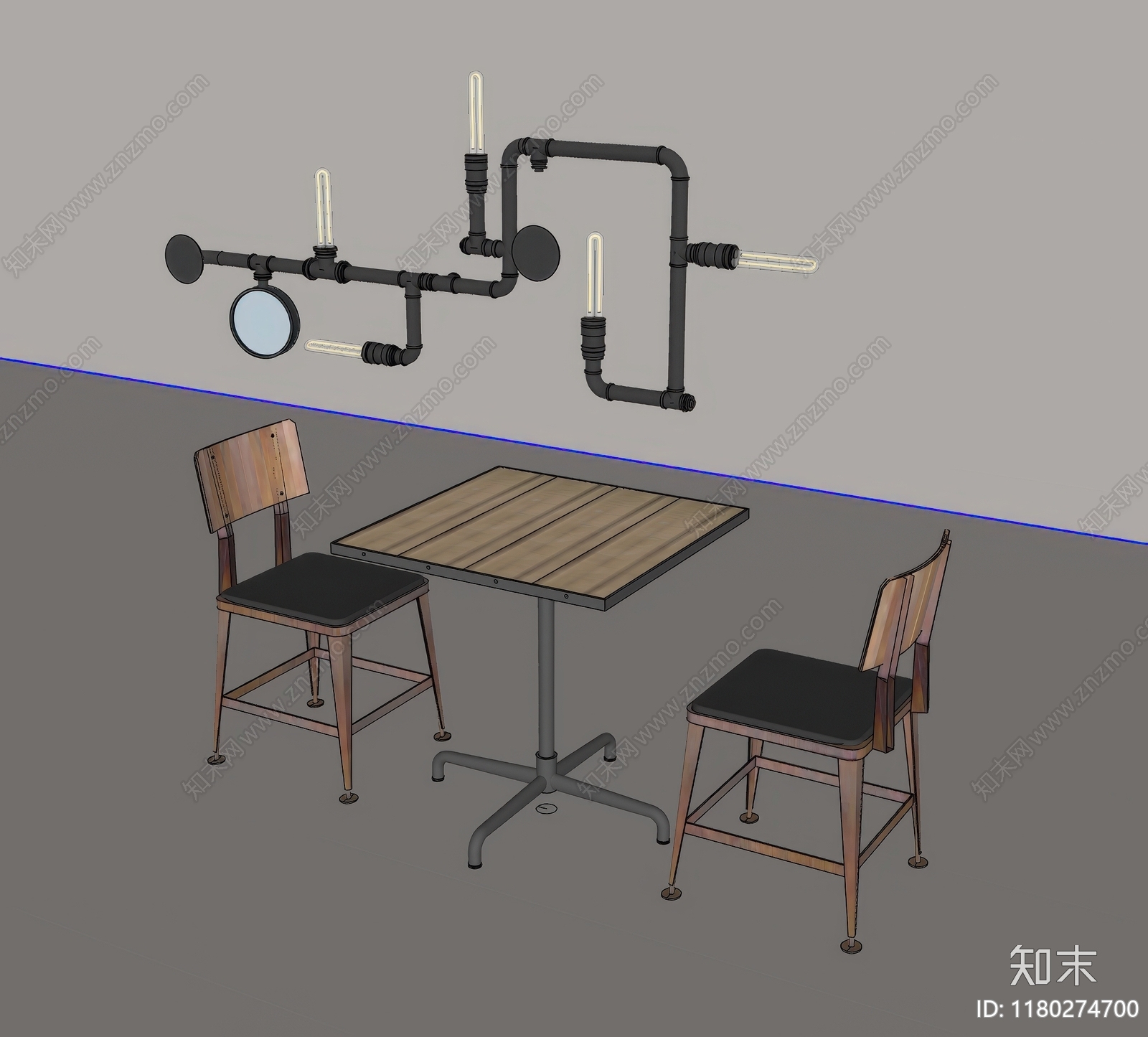 现代休闲桌椅SU模型下载【ID:1180274700】