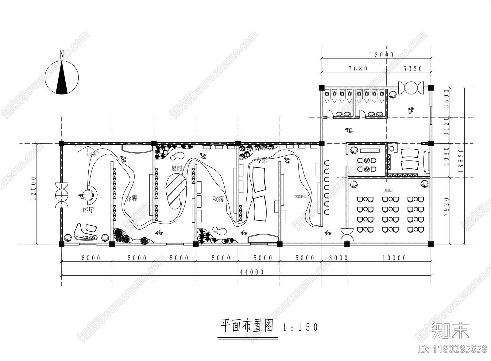 现代展厅施工图下载【ID:1180285658】