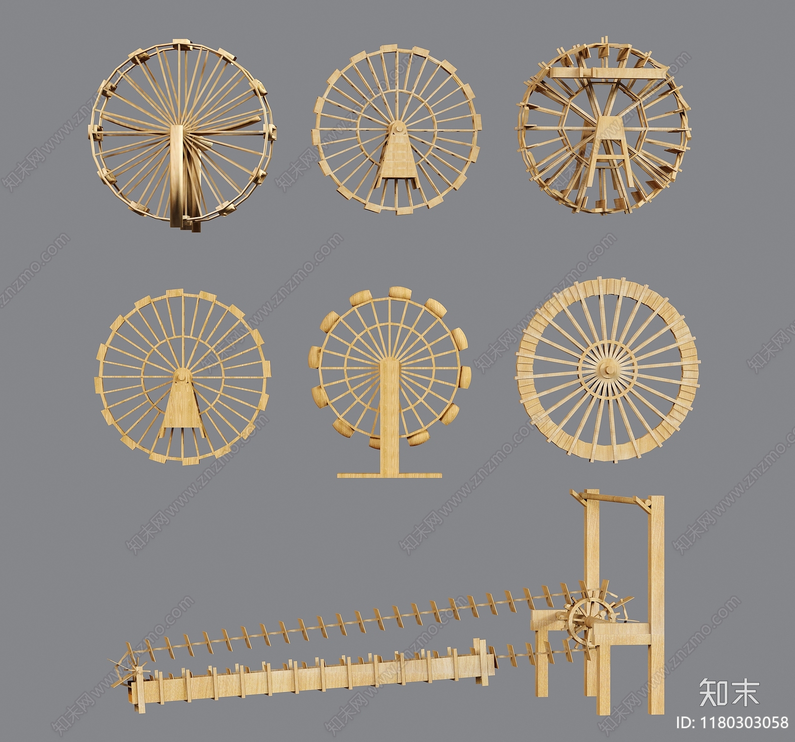 新中式其他景观小品3D模型下载【ID:1180303058】