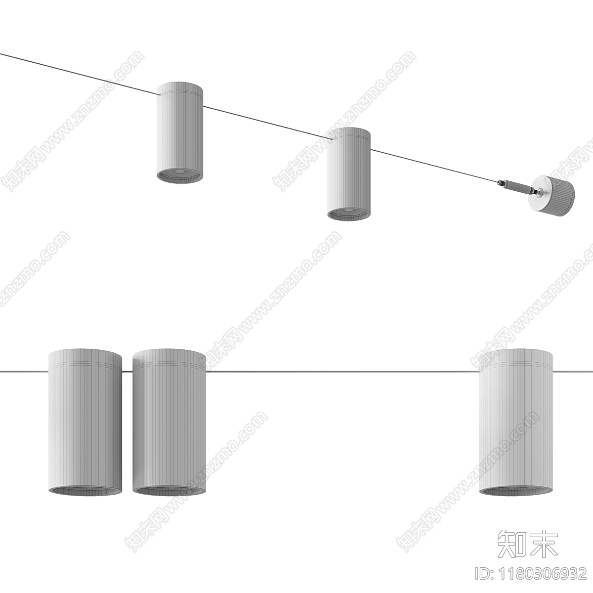 筒灯射灯组合3D模型下载【ID:1180306932】