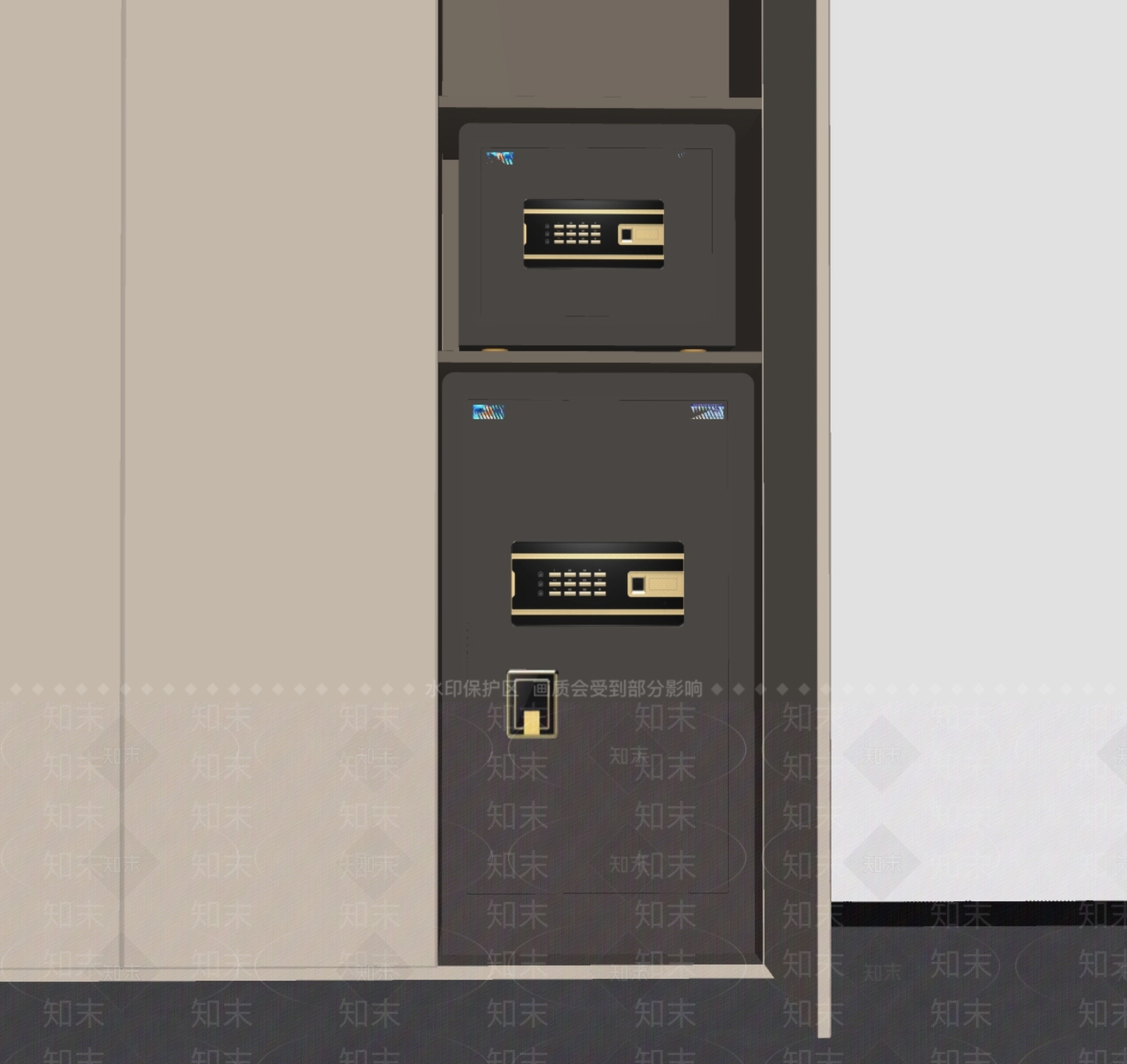 现代储物柜SU模型下载【ID:1180310298】