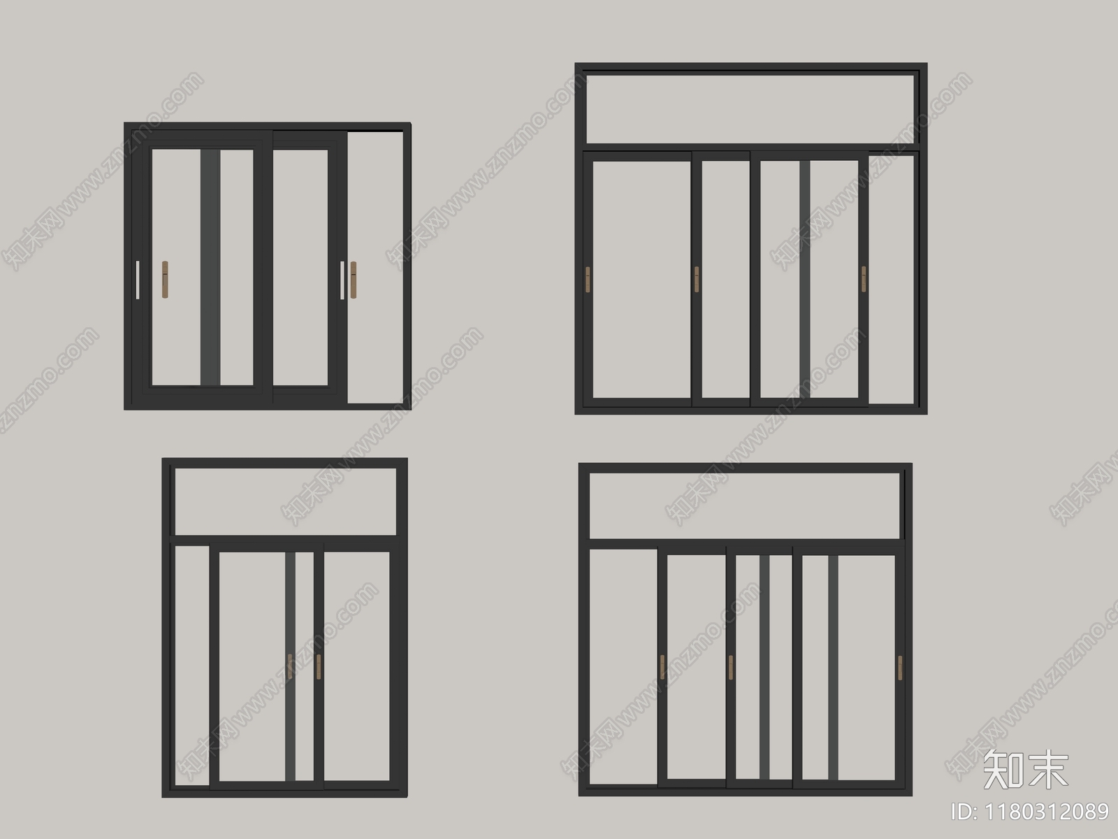 现代推拉窗SU模型下载【ID:1180312089】