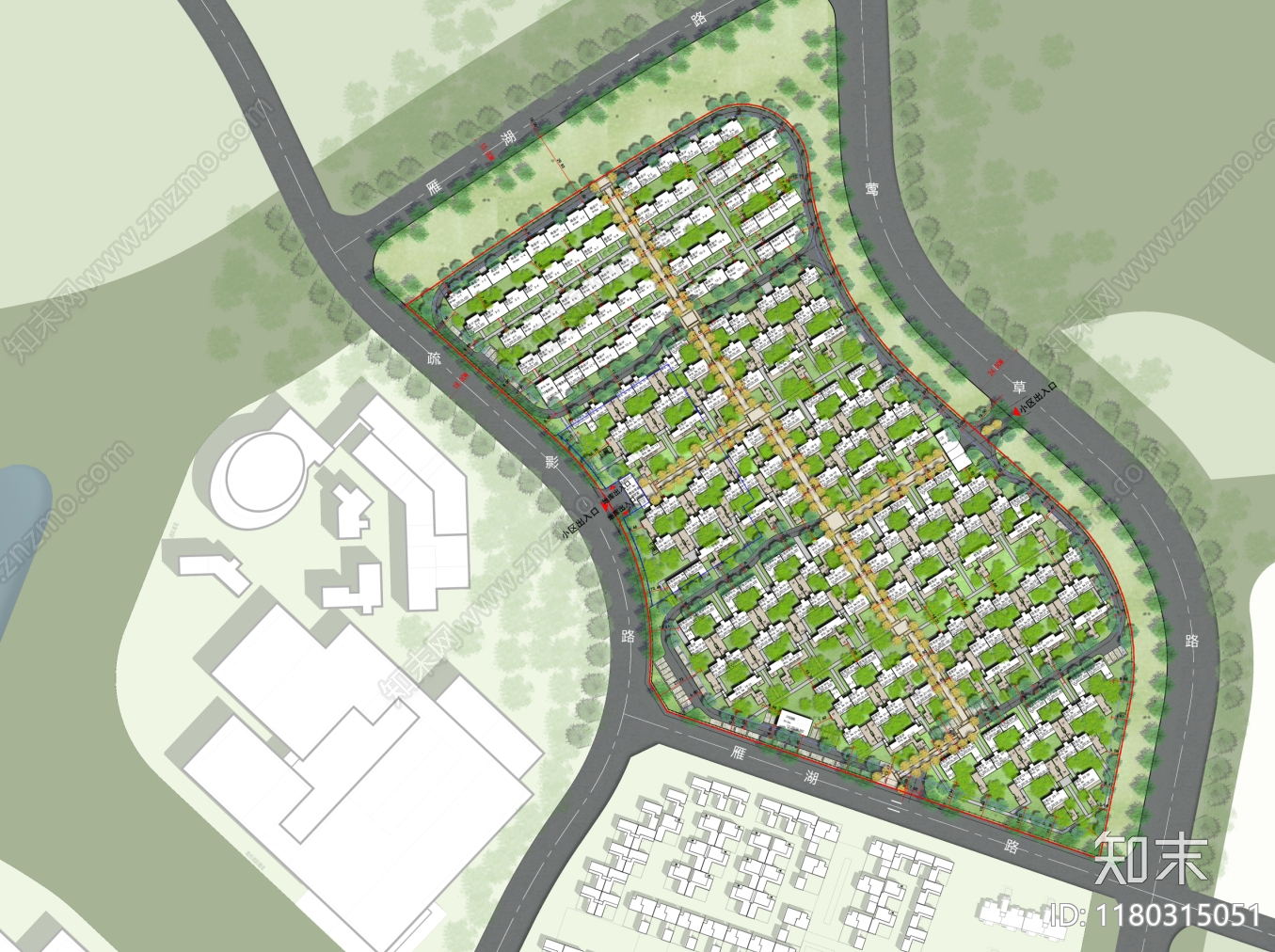 现代住宅楼建筑施工图下载【ID:1180315051】