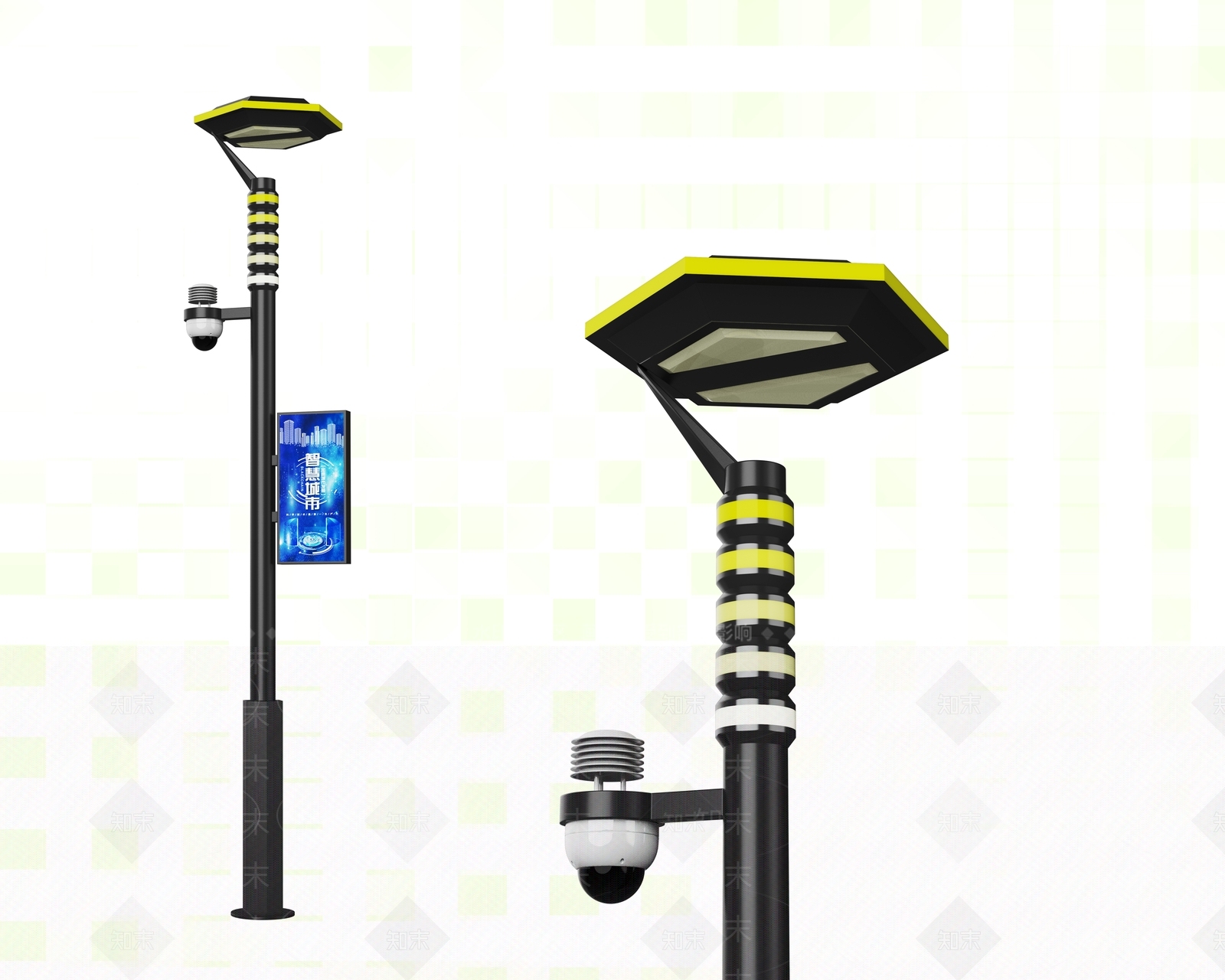 现代简约路灯3D模型下载【ID:1180321884】