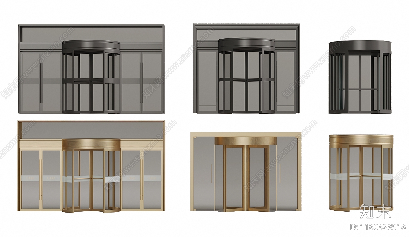 现代旋转门SU模型下载【ID:1180328918】