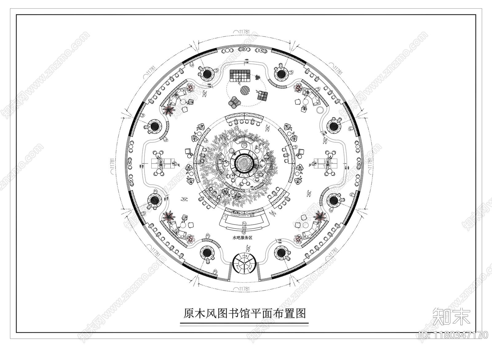 原木图书馆施工图下载【ID:1180347170】