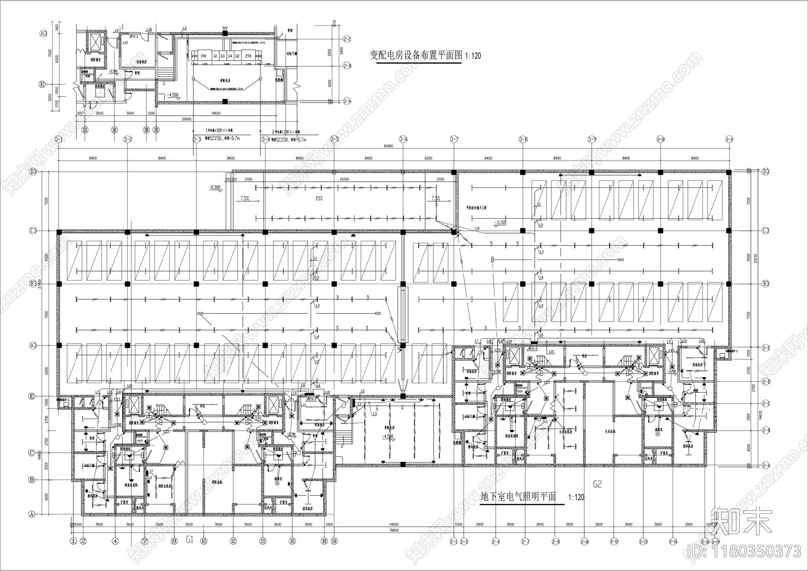 电气图cad施工图下载【ID:1180350373】