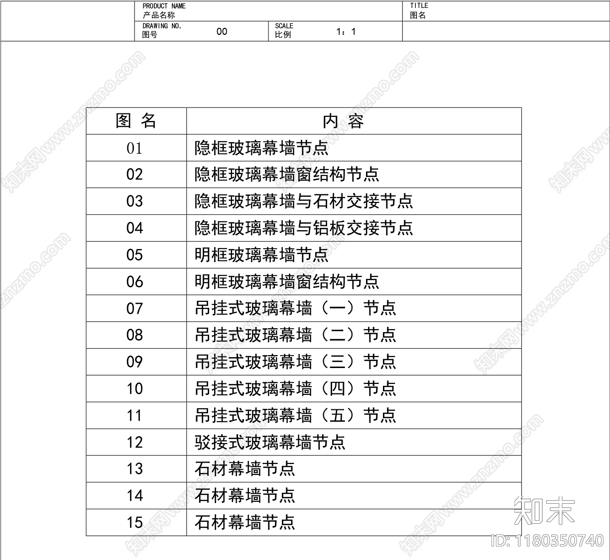 现代其他节点详图施工图下载【ID:1180350740】