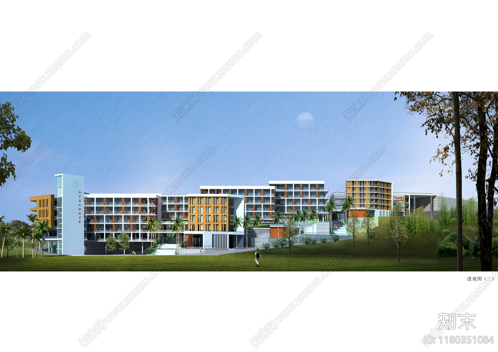 现代学校建筑cad施工图下载【ID:1180351084】