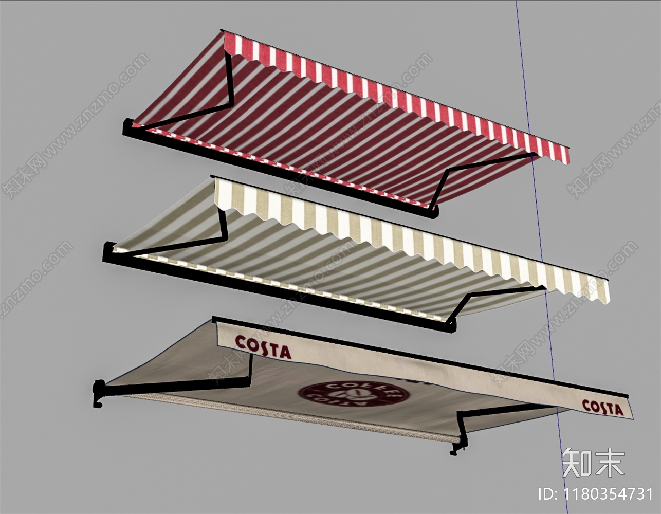 现代雨棚SU模型下载【ID:1180354731】