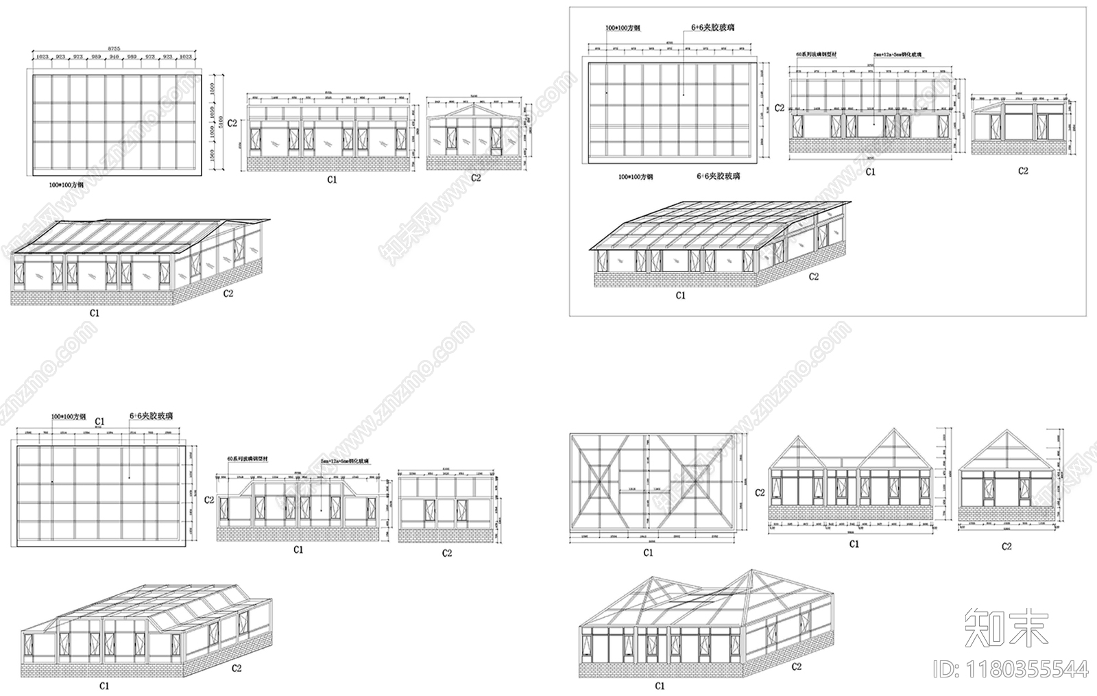 现代阳台施工图下载【ID:1180355544】